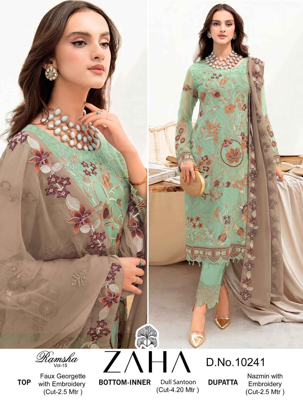 Zaha Ramsha Vol-15 Georgette Dress Material 4 pcs Catalogue