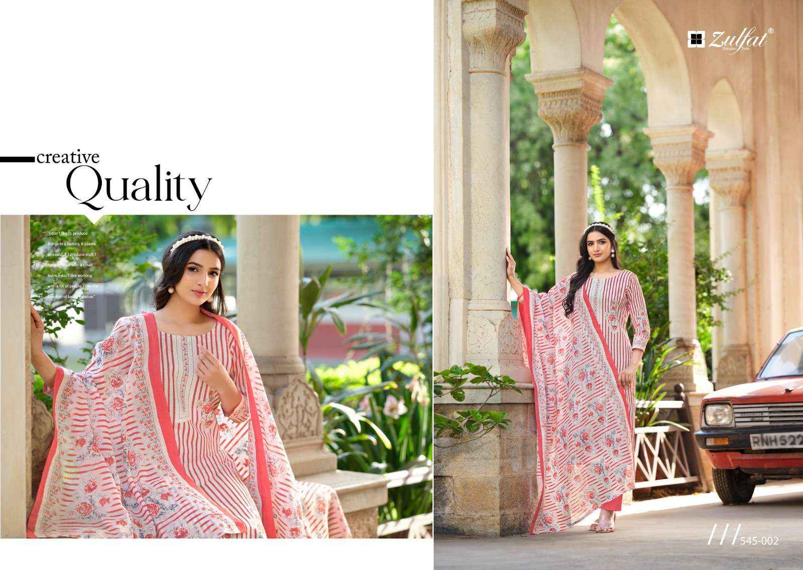 Zulfat Farhana Vol 5 Cotton Dress Material 8 pcs Catalogue
