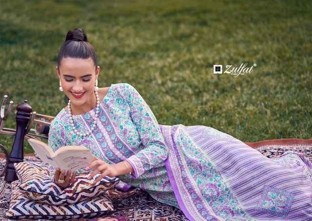Zulfat Hakoba Cotton Dress Material 8 pcs Catalogue