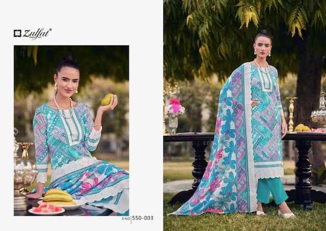 Zulfat Hakoba Cotton Dress Material 8 pcs Catalogue