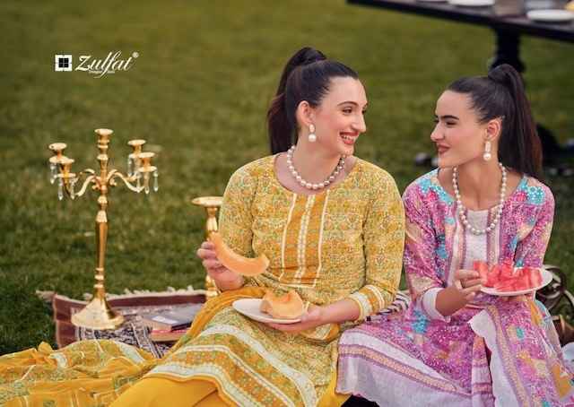 Zulfat Hakoba Cotton Dress Material 8 pcs Catalogue