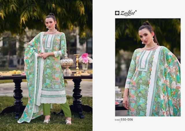 Zulfat Hakoba Cotton Dress Material 8 pcs Catalogue