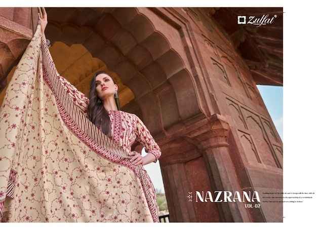 Zulfat Nazrana Vol 2 Cotton Dress Material 8 pcs Catalogue