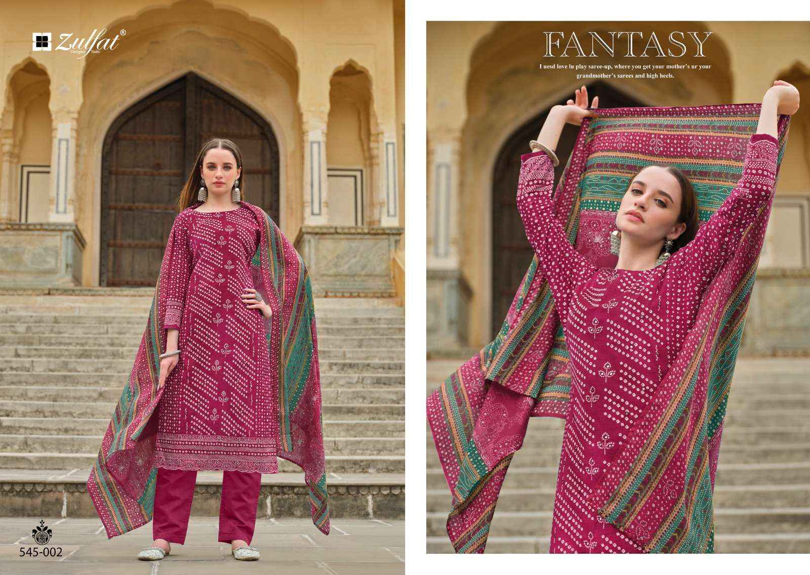 Zulfat Tania Cotton Dress Material 6 pcs Catalogue