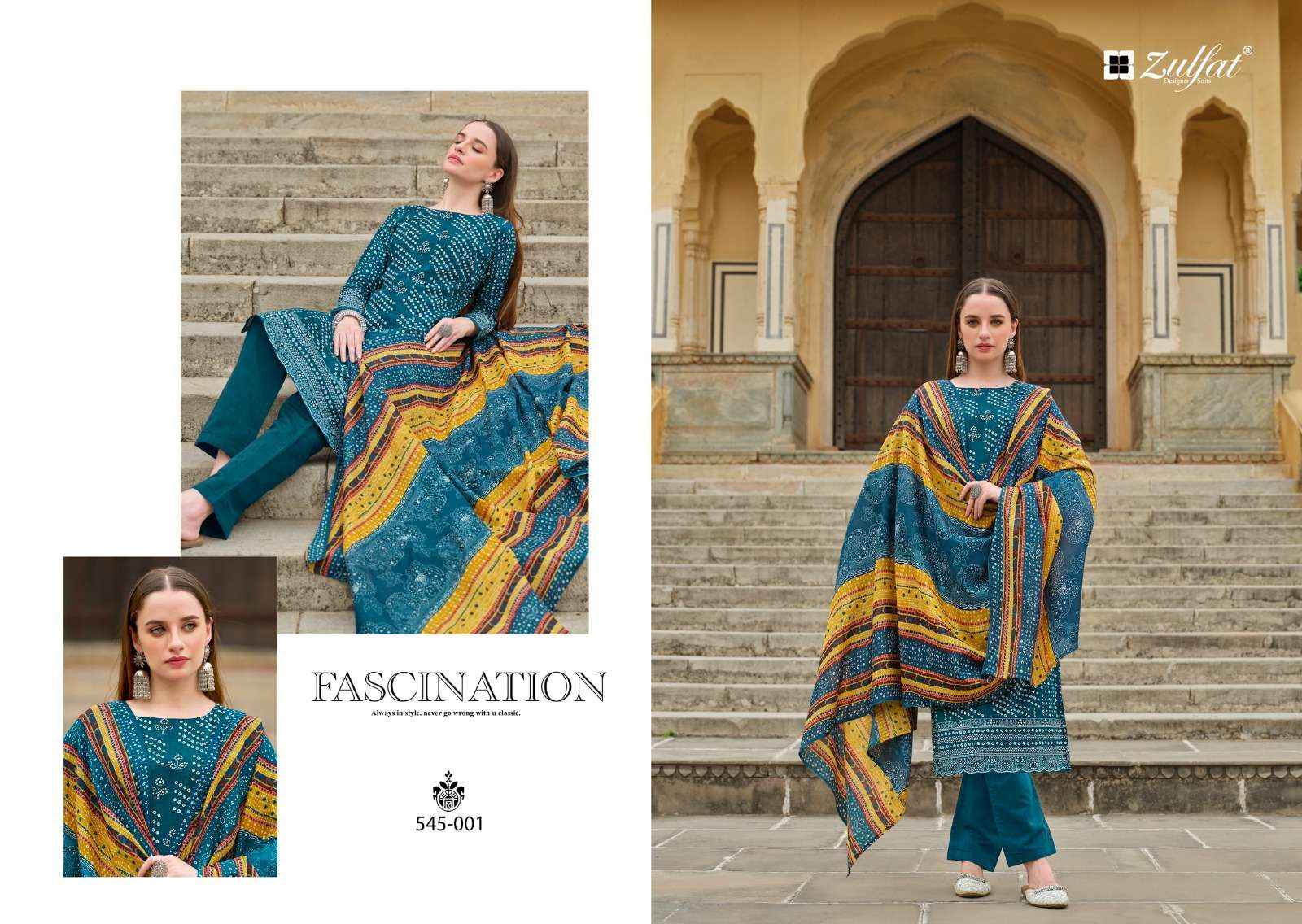 Zulfat Tania Cotton Dress Material 6 pcs Catalogue