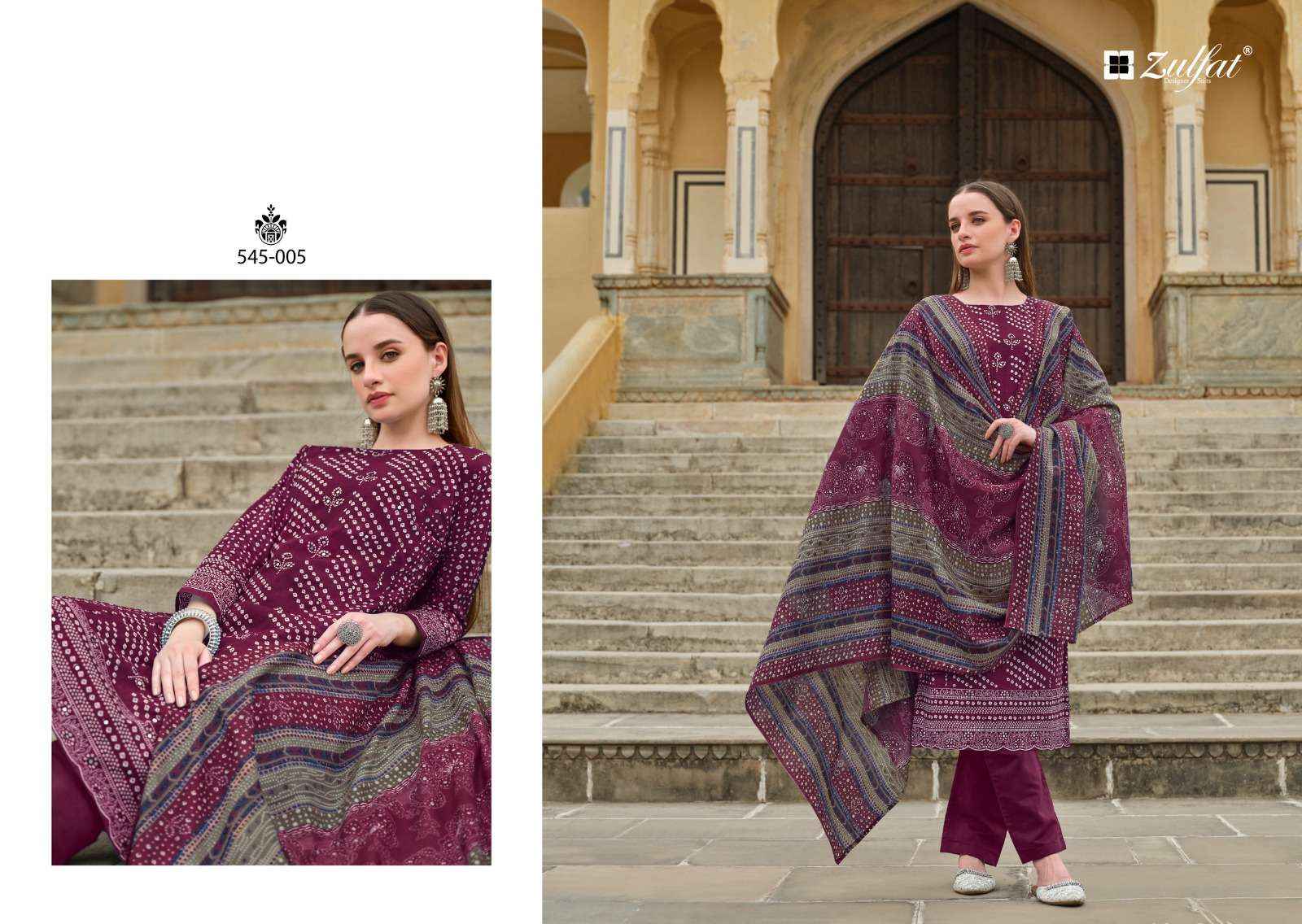 Zulfat Tania Cotton Dress Material 6 pcs Catalogue