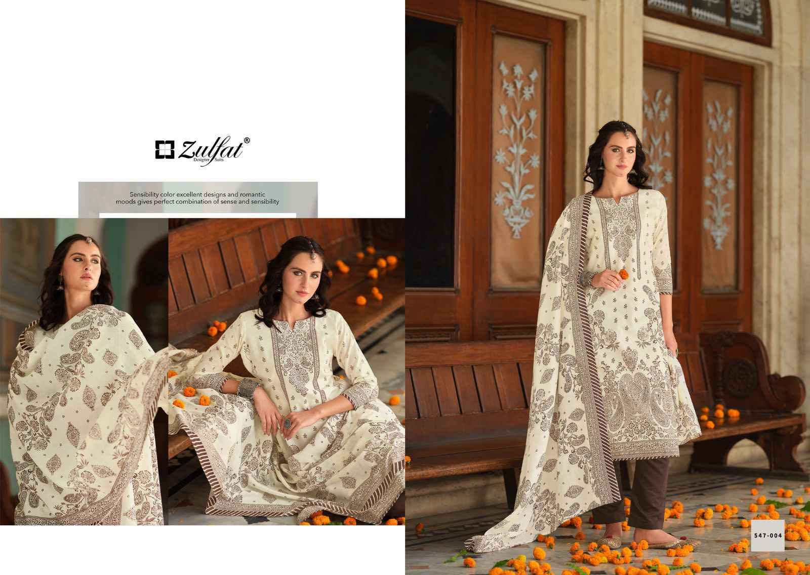 Zulfat Zohra Cotton Dress Material 8 pcs Cataloge