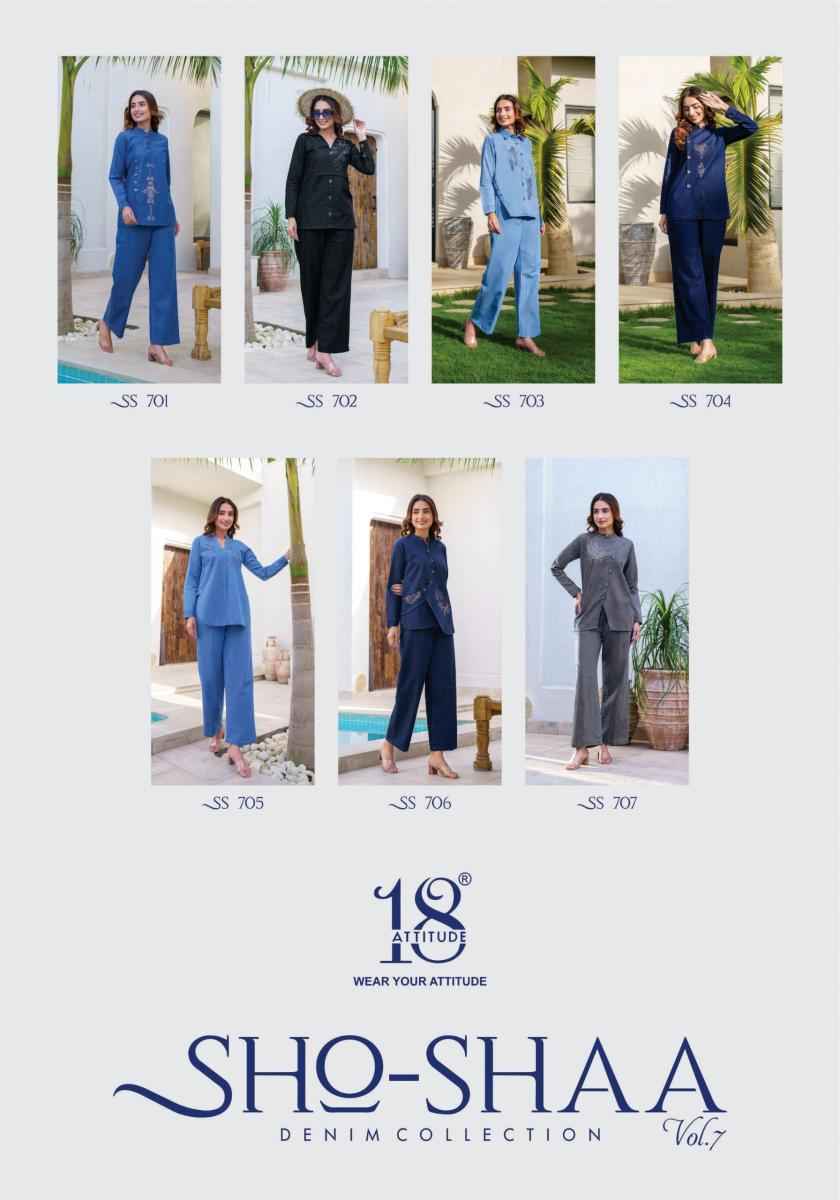 18 Attitude Sho Shaa Vol 7 Denim Cord Set 7 pcs Catalogue