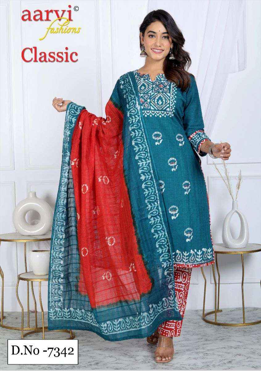 Aarvi Fashion Classic Vol 6 Cotton Dress Material Best Quality Ladies Dresses Online