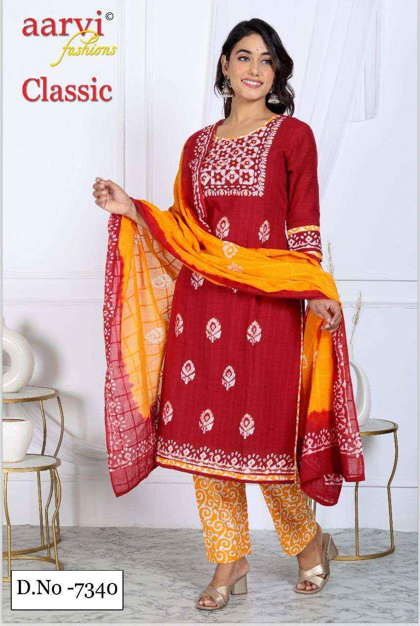 Aarvi Fashion Classic Vol 6 Cotton Dress Material Best Quality Ladies Dresses Online