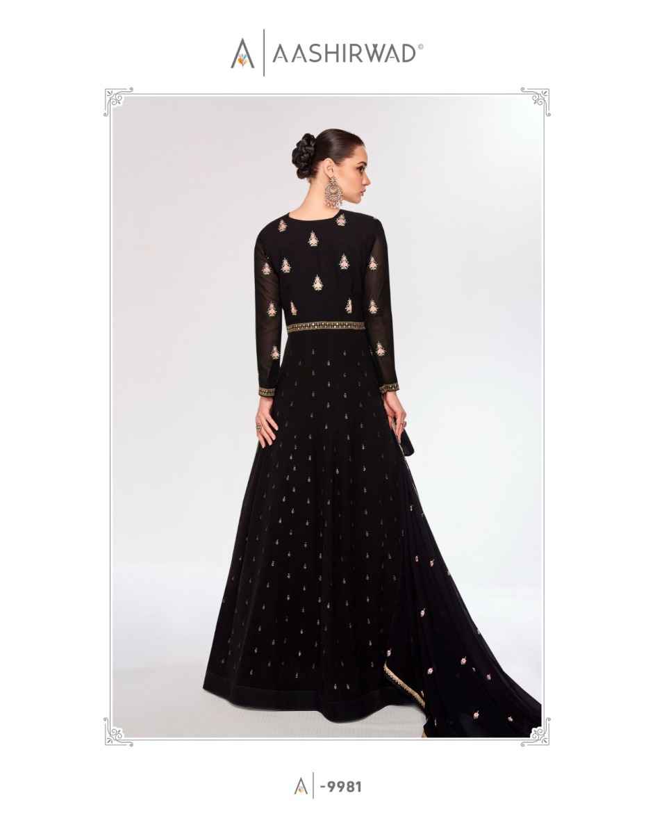Aashirwad Creation Rosy Readymade Georgette Dress 4 pcs Catalogue