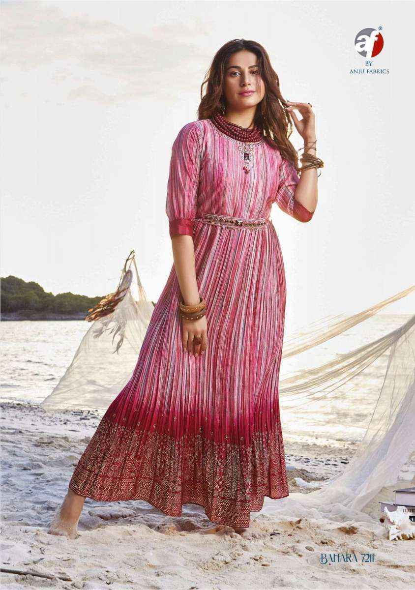 Anju Fabrics Bahara Vol 2 Georgette Gown 6 pcs Catalogue