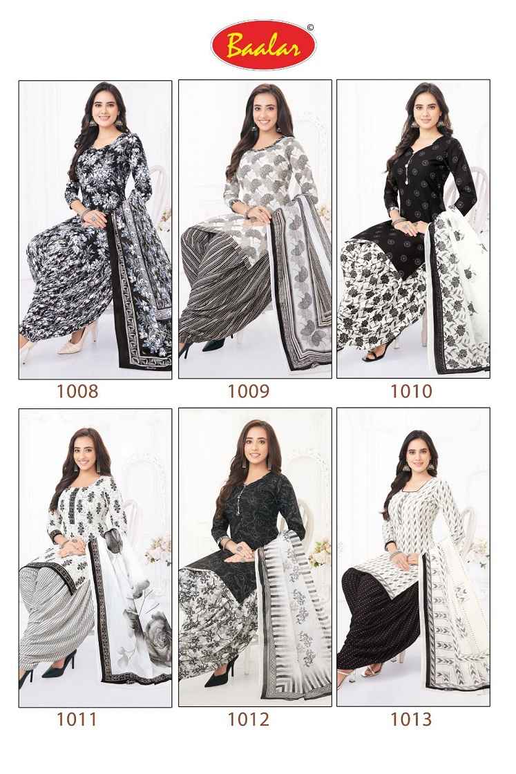 Baalar Colours Cotton Dress Material 6 pcs Catalogue
