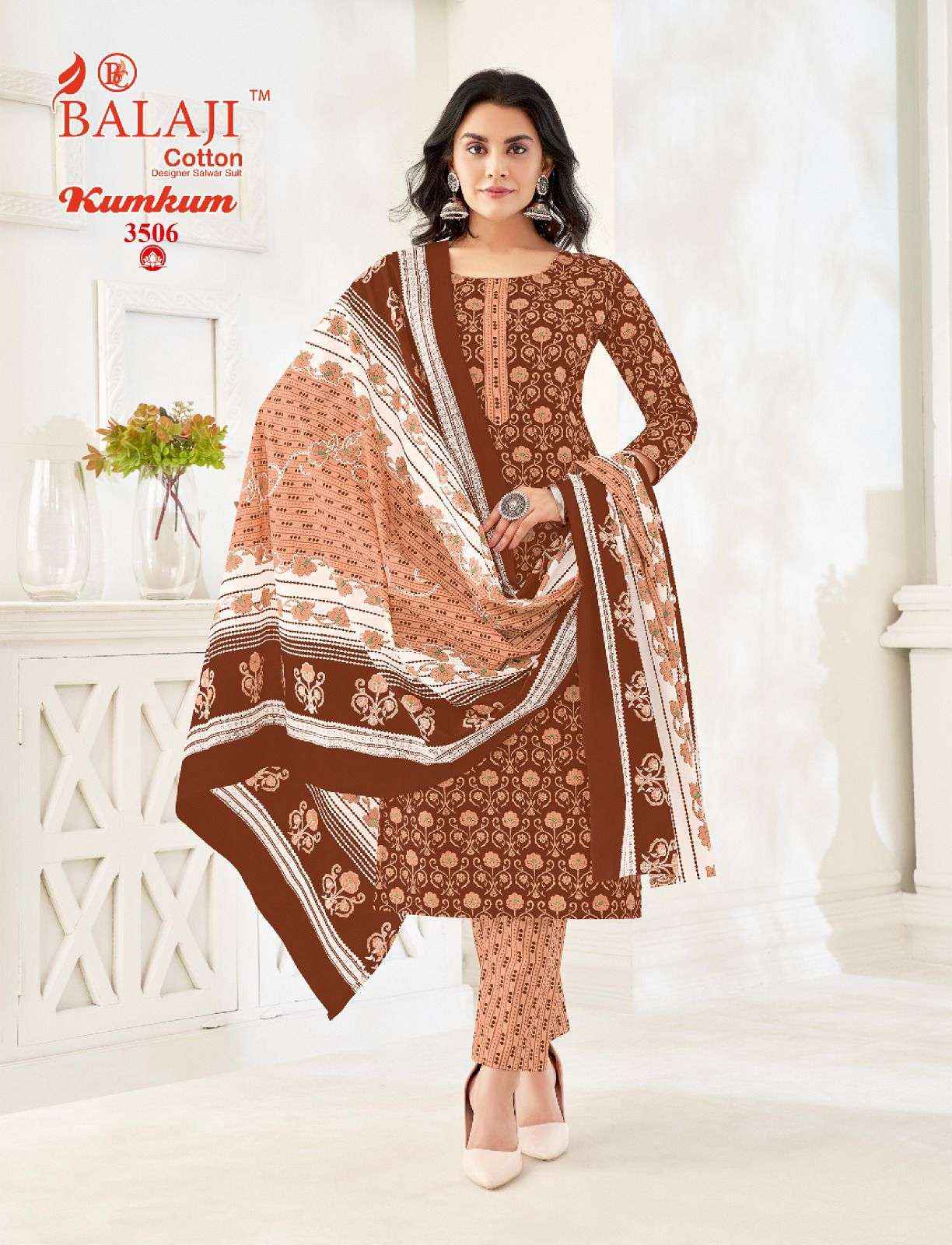 Balaji Kumkum Vol 35 Cotton Dress Material 12 pcs Catalogue