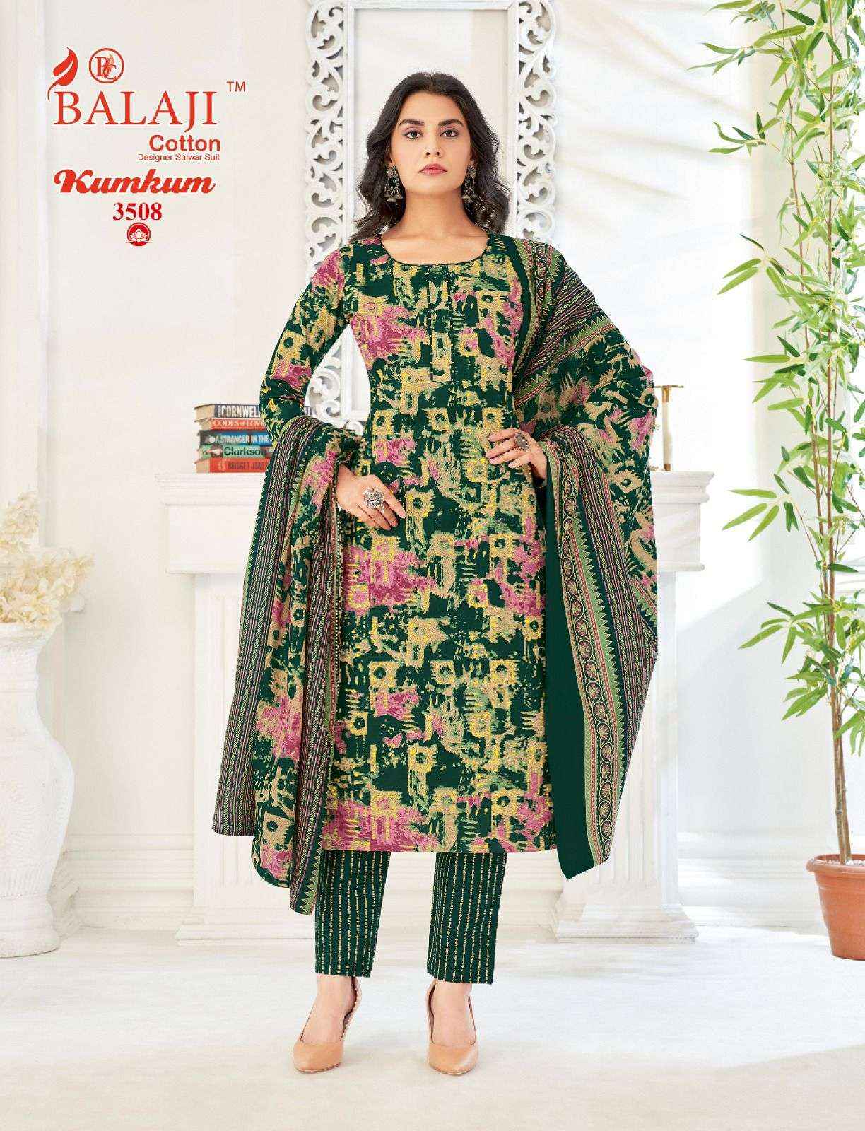 Balaji Kumkum Vol 35 Cotton Dress Material 12 pcs Catalogue
