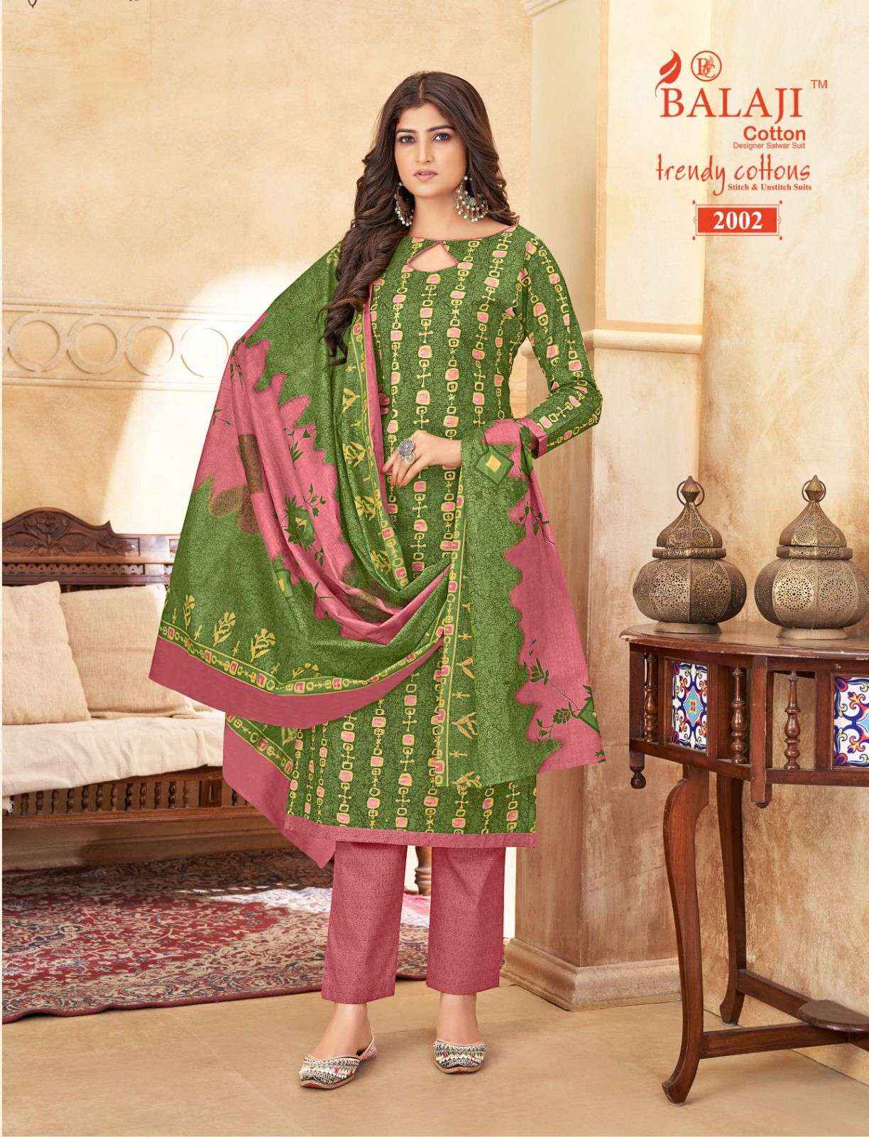 Balaji Trendy Cotton Vol 2 Cotton Dress Material 12 pcs Catalogue
