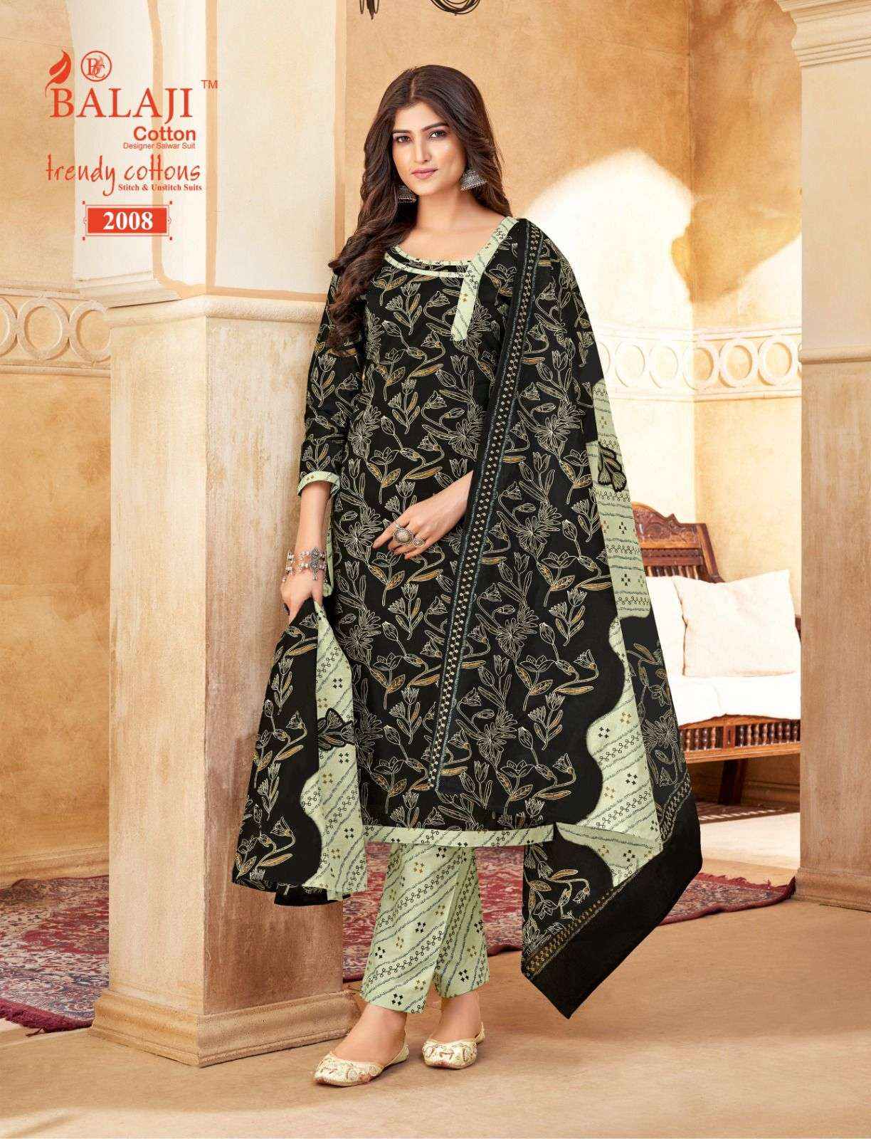 Balaji Trendy Cotton Vol 2 Cotton Dress Material 12 pcs Catalogue
