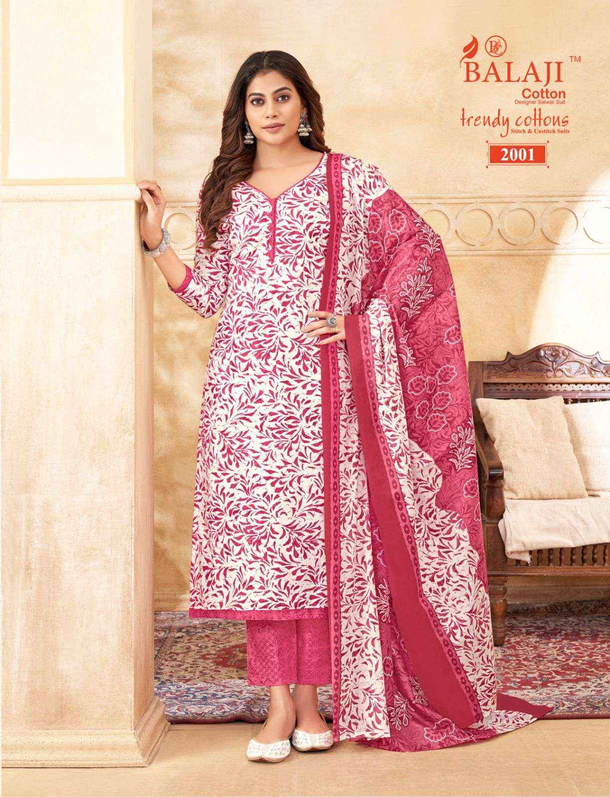 Balaji Trendy Cotton Vol 2 Cotton Dress Material Wholesale Ladies Cotton Suits