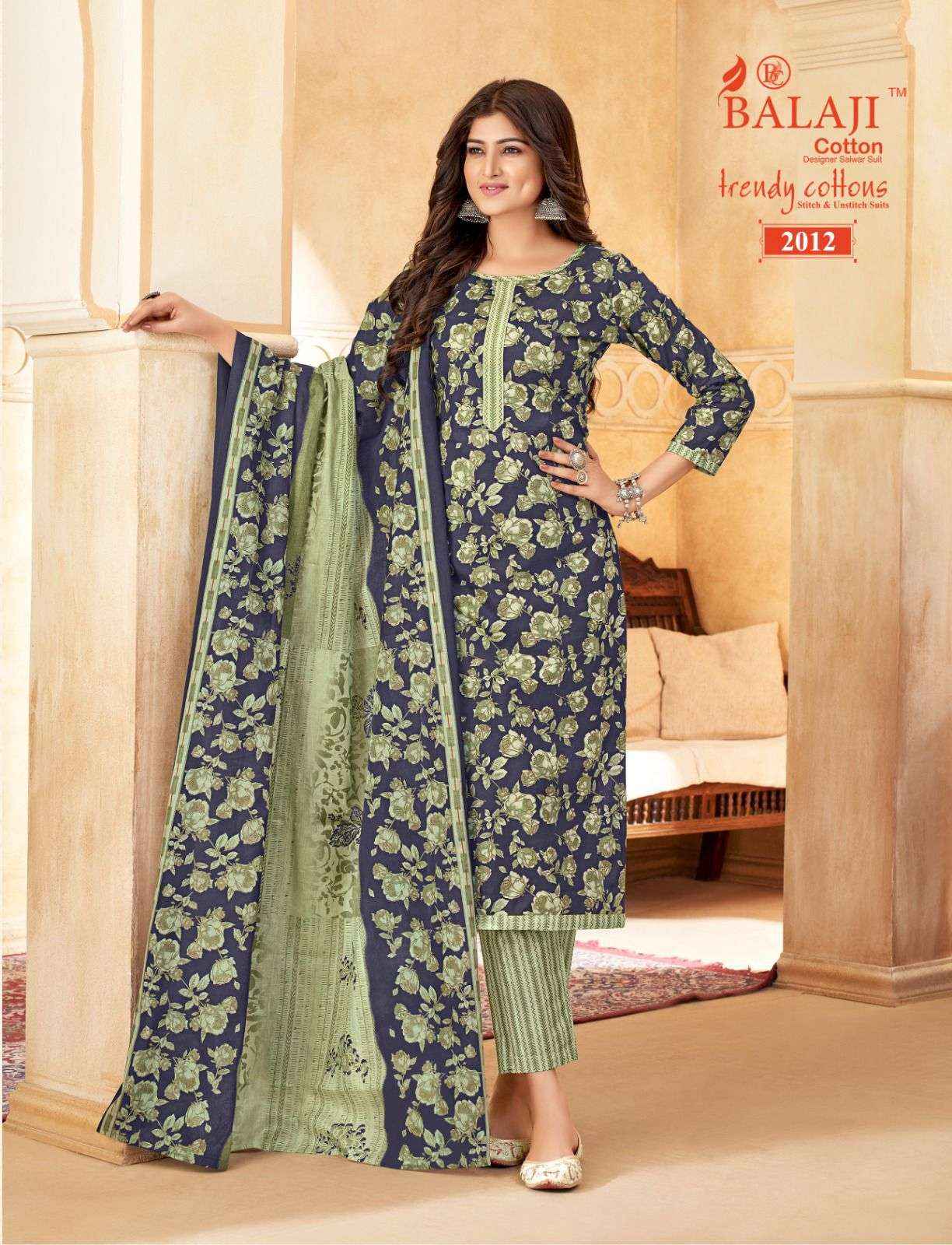 Balaji Trendy Cotton Vol 2 Cotton Dress Material 12 pcs Catalogue