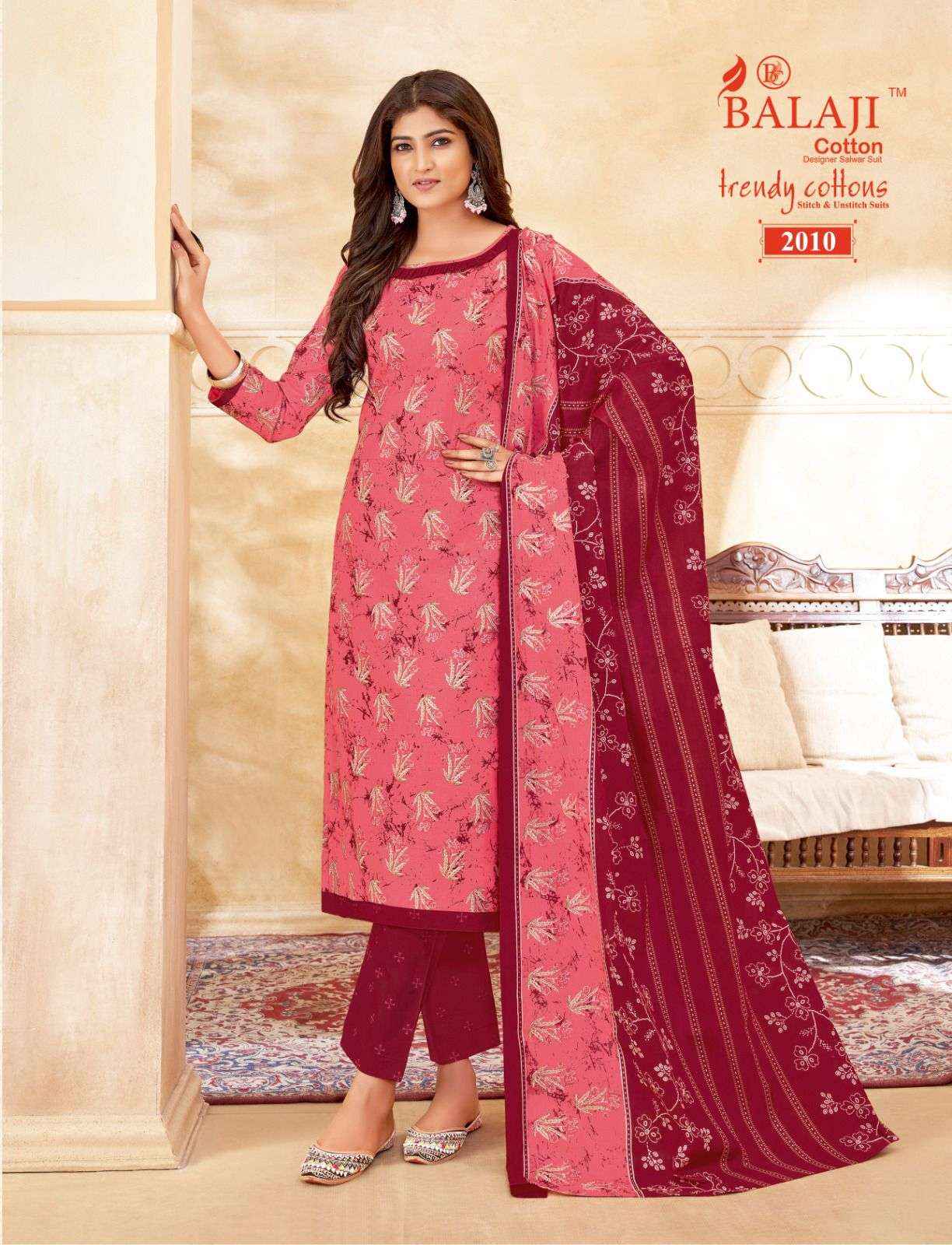 Balaji Trendy Cotton Vol 2 Cotton Dress Material 12 pcs Catalogue