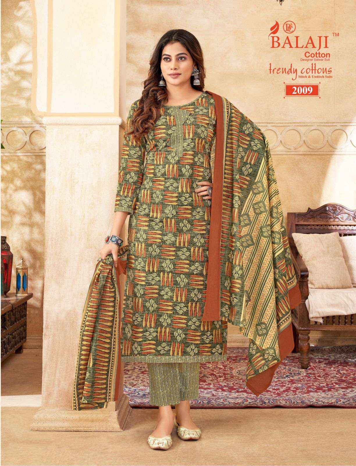 Balaji Trendy Cotton Vol 2 Cotton Dress Material 12 pcs Catalogue