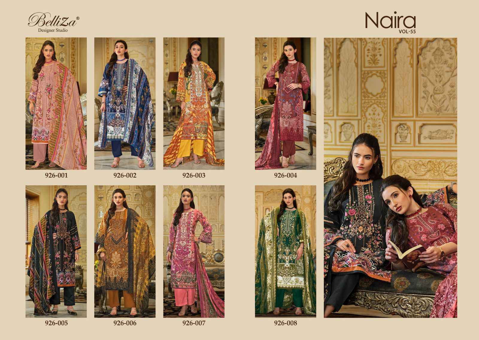 Belliza Naira Vol 55 Cotton Dress Material 8 pcs Cataloge