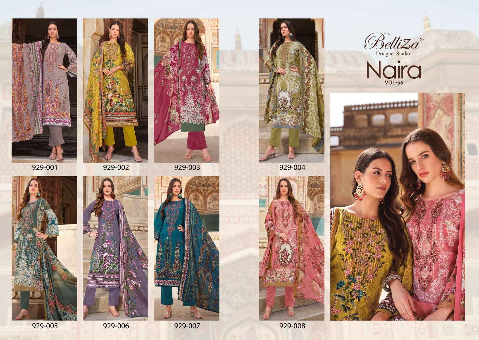 Belliza Naira Vol 56 Cotton Dress Material 8 pcs Cataloge