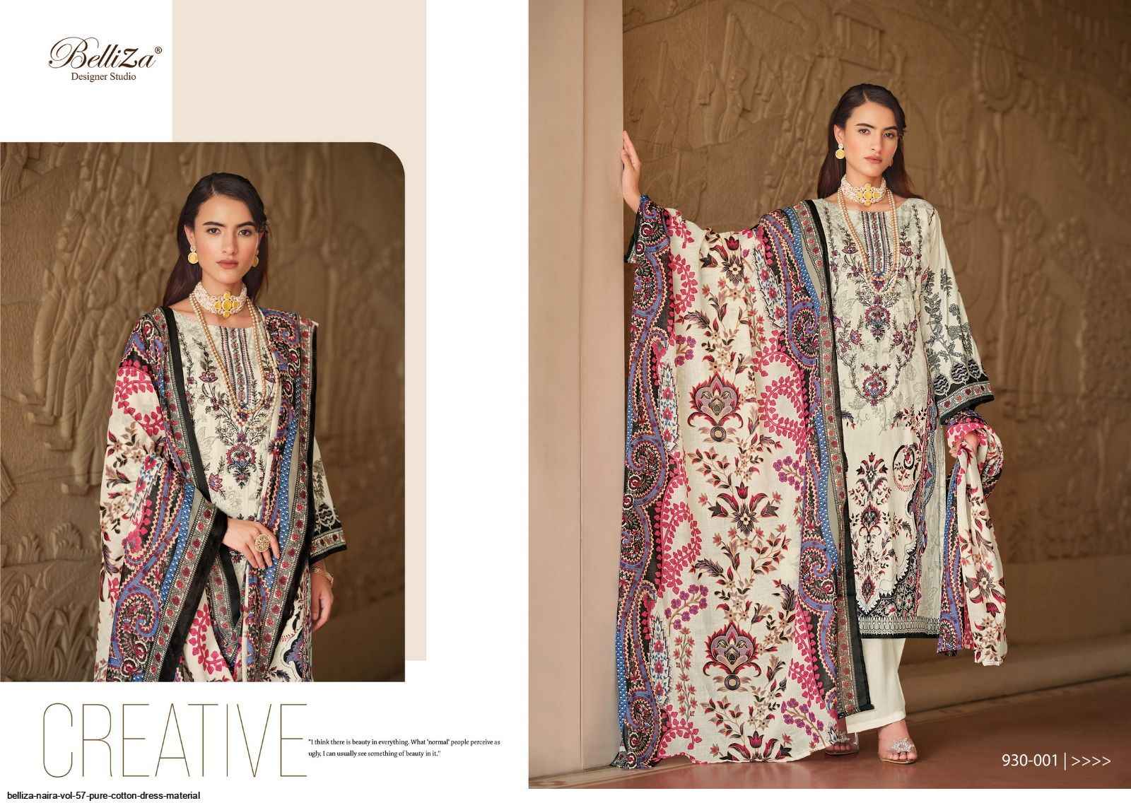 Belliza Naira Vol 57 Cotton Dress Material 8 pcs Cataloge