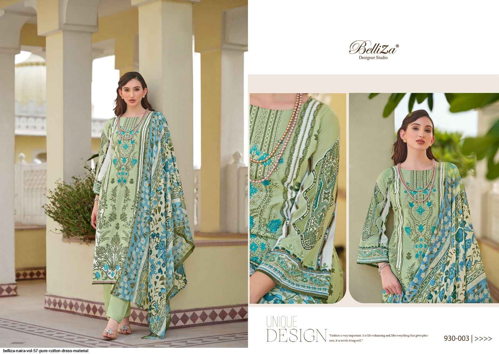 Belliza Naira Vol 57 Cotton Dress Material 8 pcs Cataloge