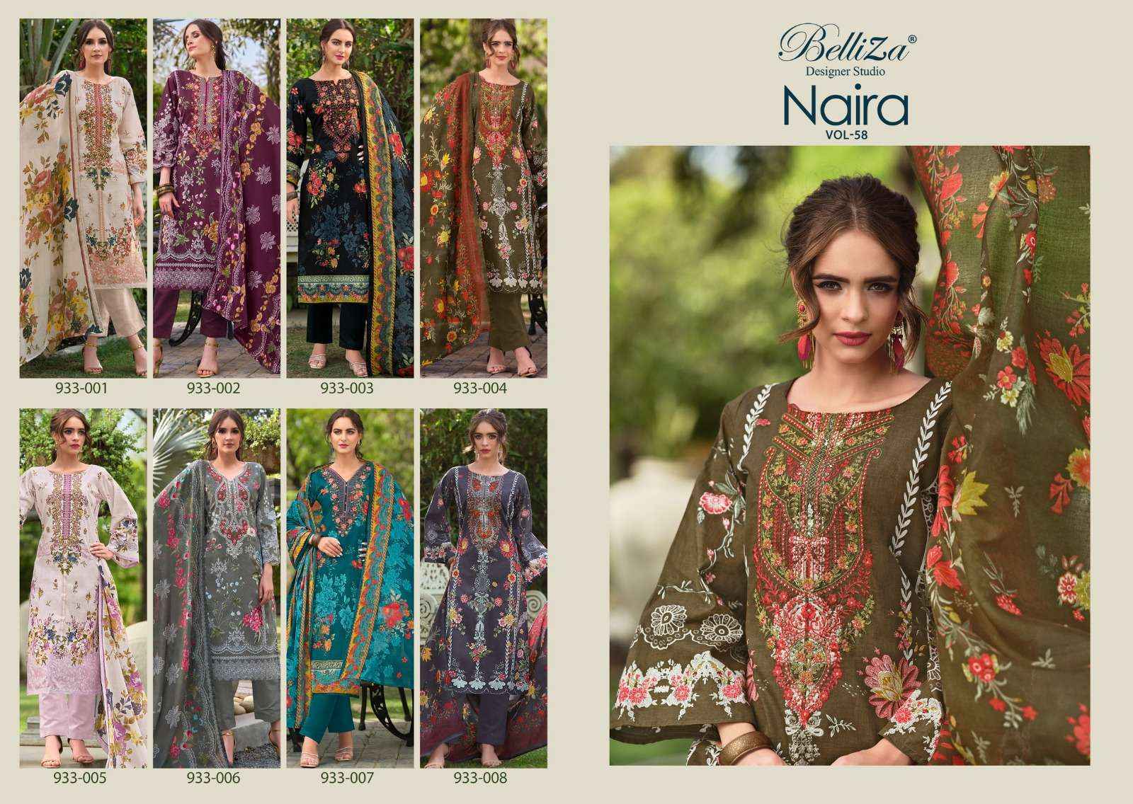 Belliza Naira Vol 58 Cotton Dress Material 8 pcs Cataloge