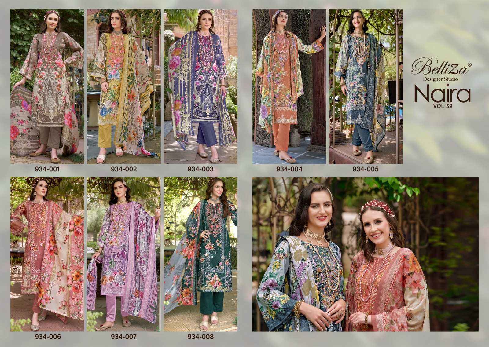 Belliza Naira Vol 59 Cotton Dress Material 8 pcs Cataloge