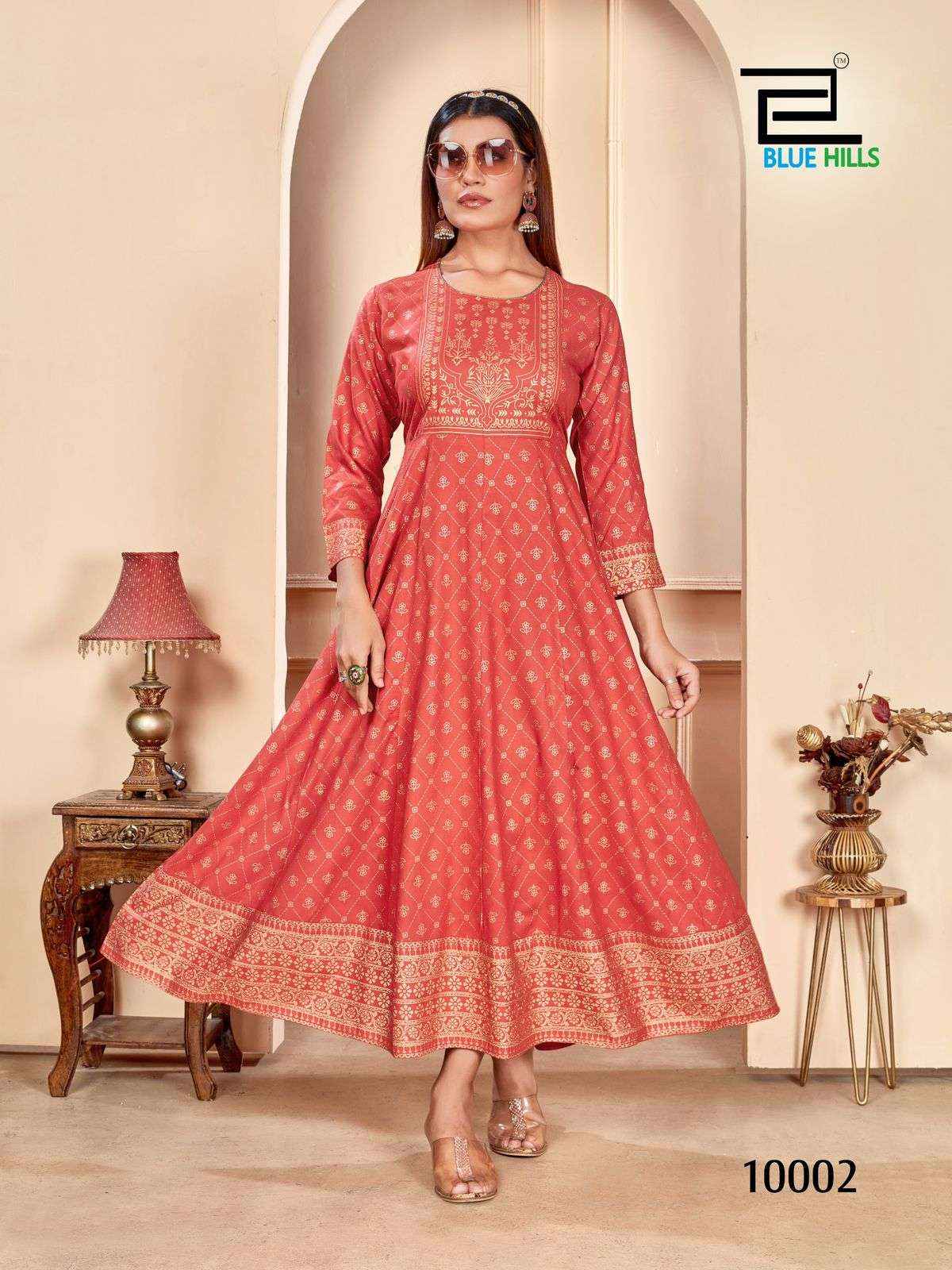 Blue Hills Womaniya Vol 10 Rayon Kurti 8 pcs Catalogue