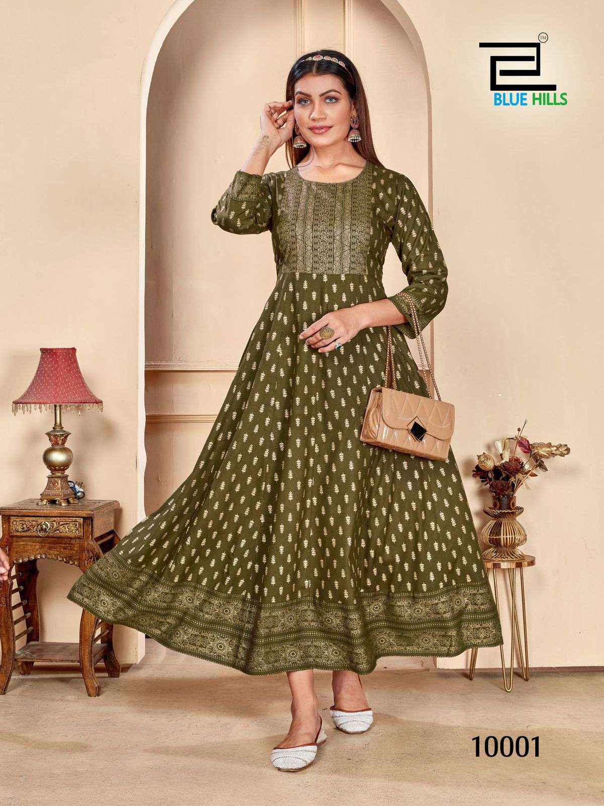 Blue Hills Womaniya Vol 10 Rayon Kurti 8 pcs Catalogue