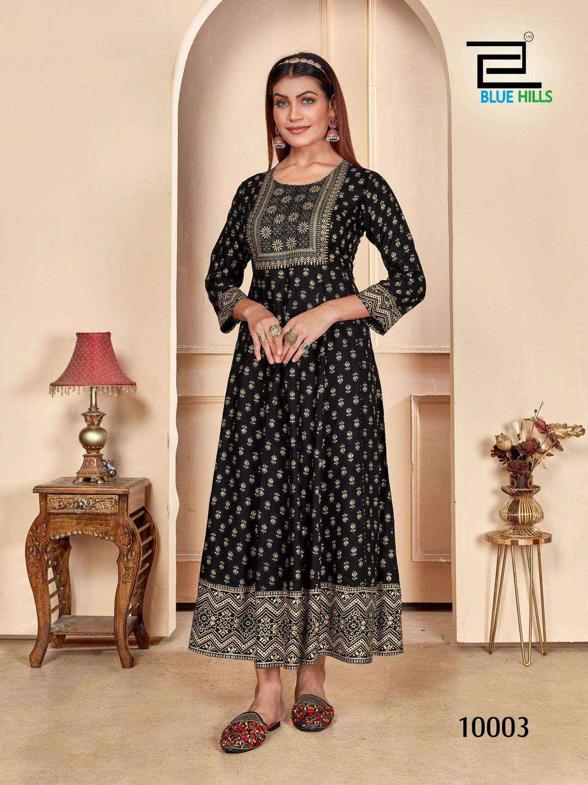 Blue Hills Womaniya Vol 10 Rayon Kurti 8 pcs Catalogue