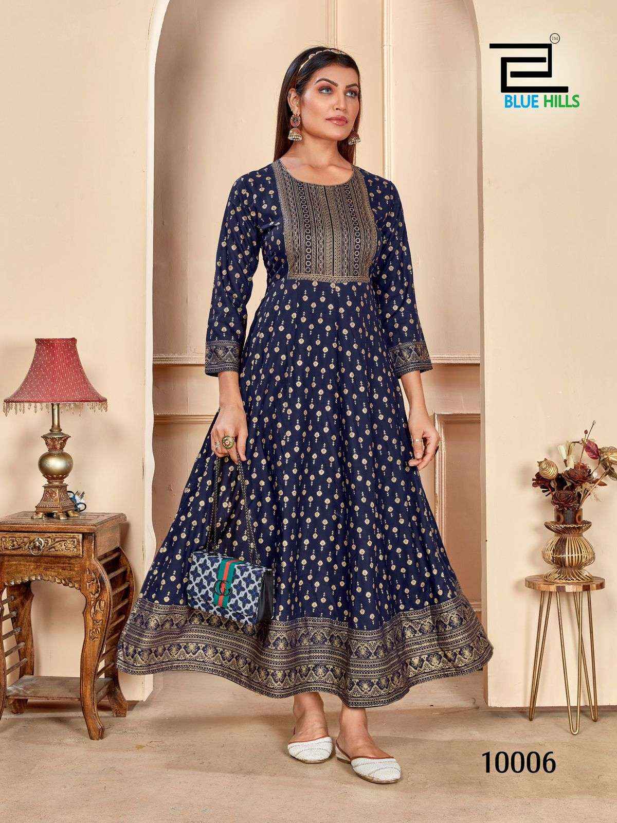 Blue Hills Womaniya Vol 10 Rayon Kurti 8 pcs Catalogue