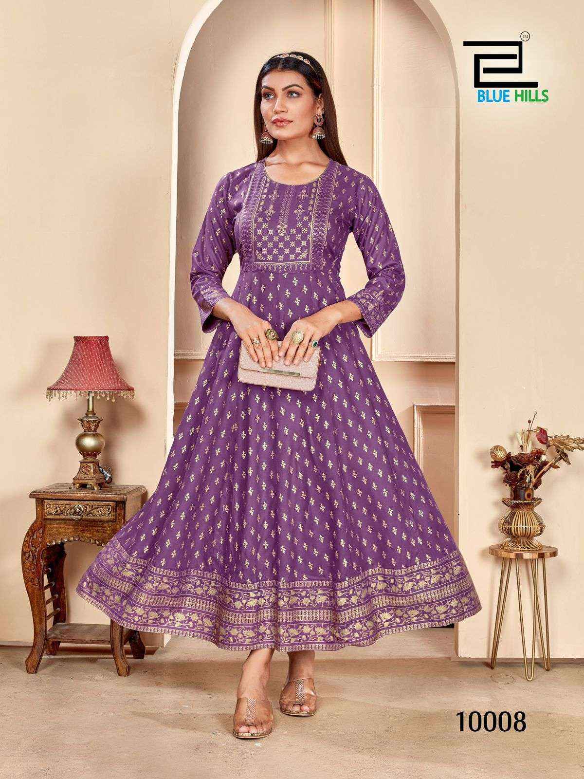 Blue Hills Womaniya Vol 10 Rayon Kurti 8 pcs Catalogue
