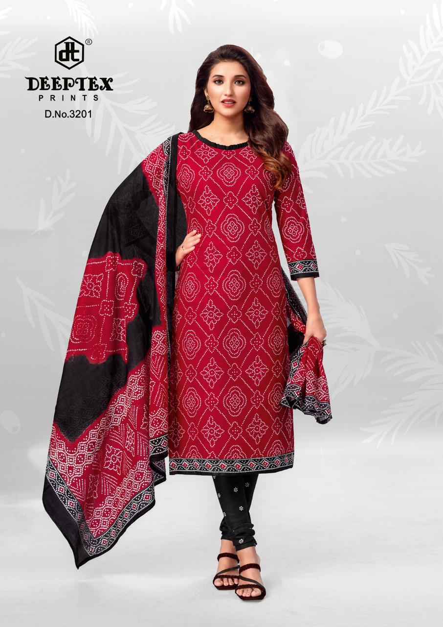 Deeptex Classic Chunari Vol-32 Bandhni Cotton Dress Material 10 pcs Catalogue