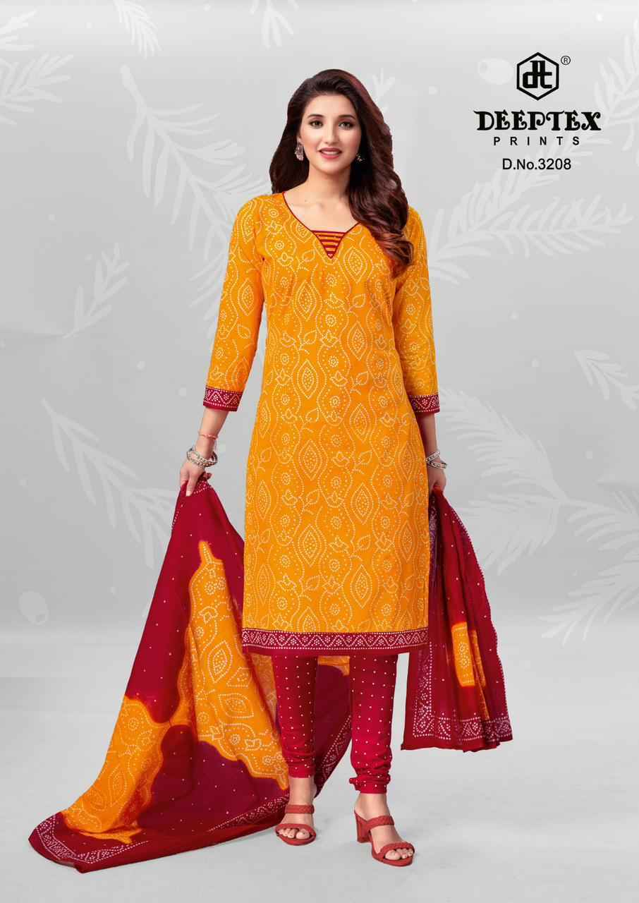 Deeptex Classic Chunari Vol-32 Bandhni Cotton Dress Material 10 pcs Catalogue