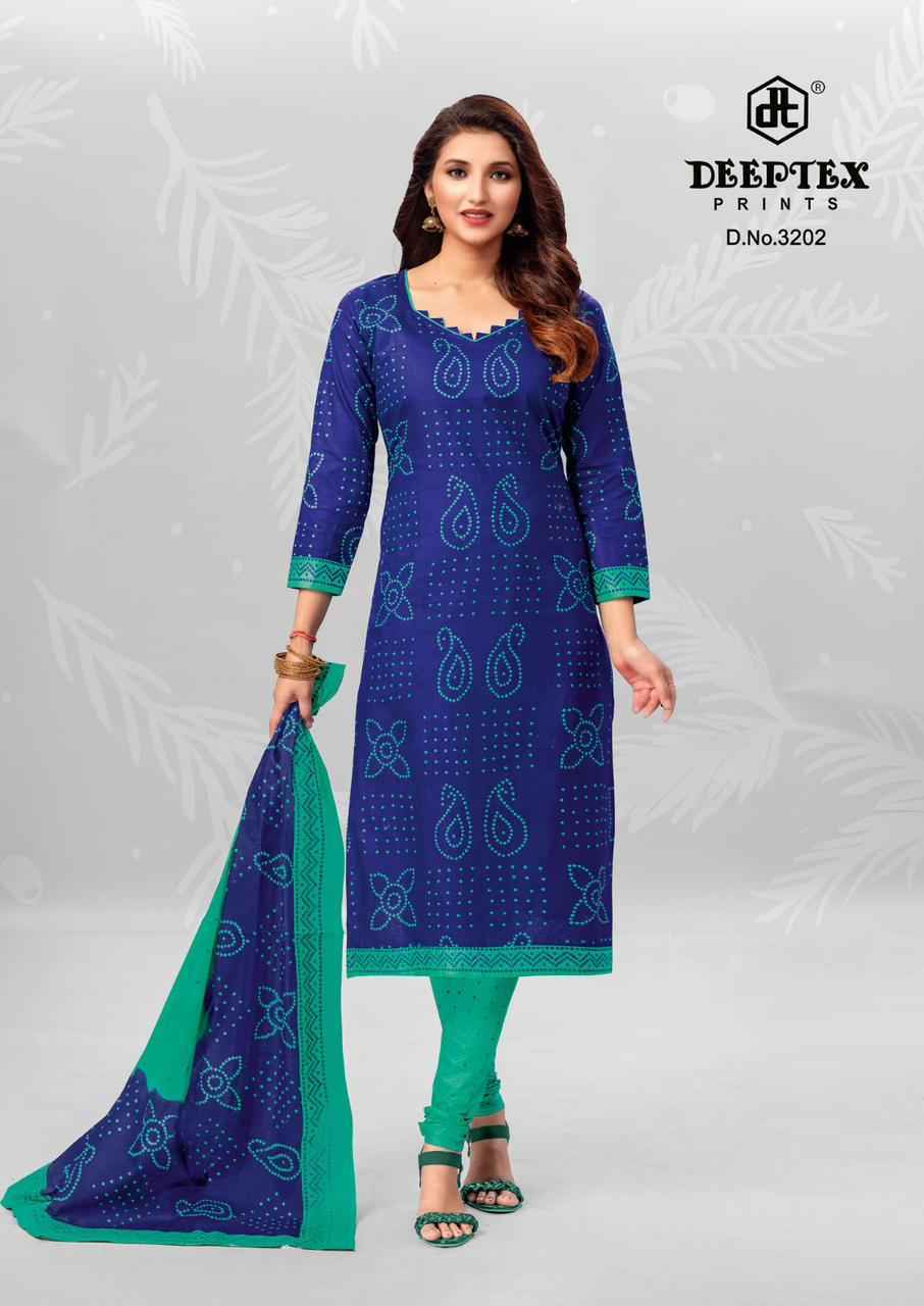 Deeptex Classic Chunari Vol-32 Bandhni Cotton Dress Material 10 pcs Catalogue
