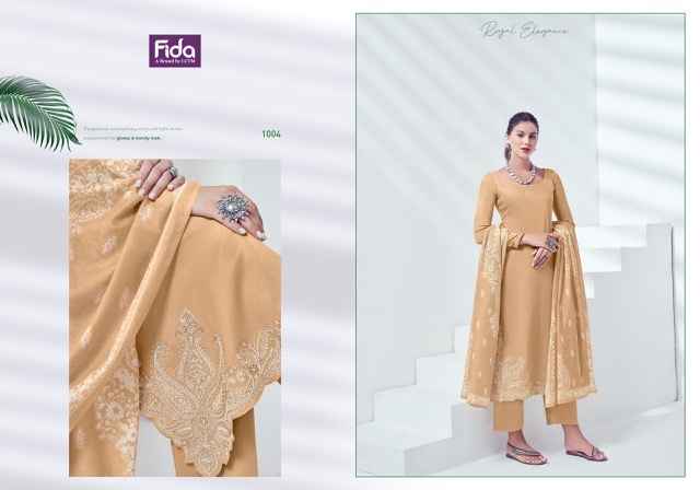 Fida Nyura Satin Cotton Dress Material 6 pcs Catalogue