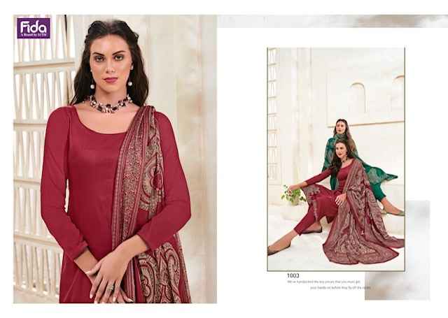 Fida Zahavi Satin Cotton Dress Material 6 pcs Catalogue