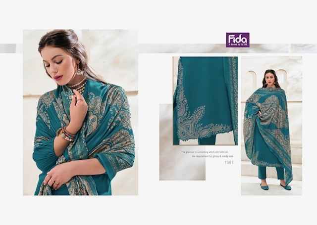 Fida Zahavi Satin Cotton Dress Material 6 pcs Catalogue