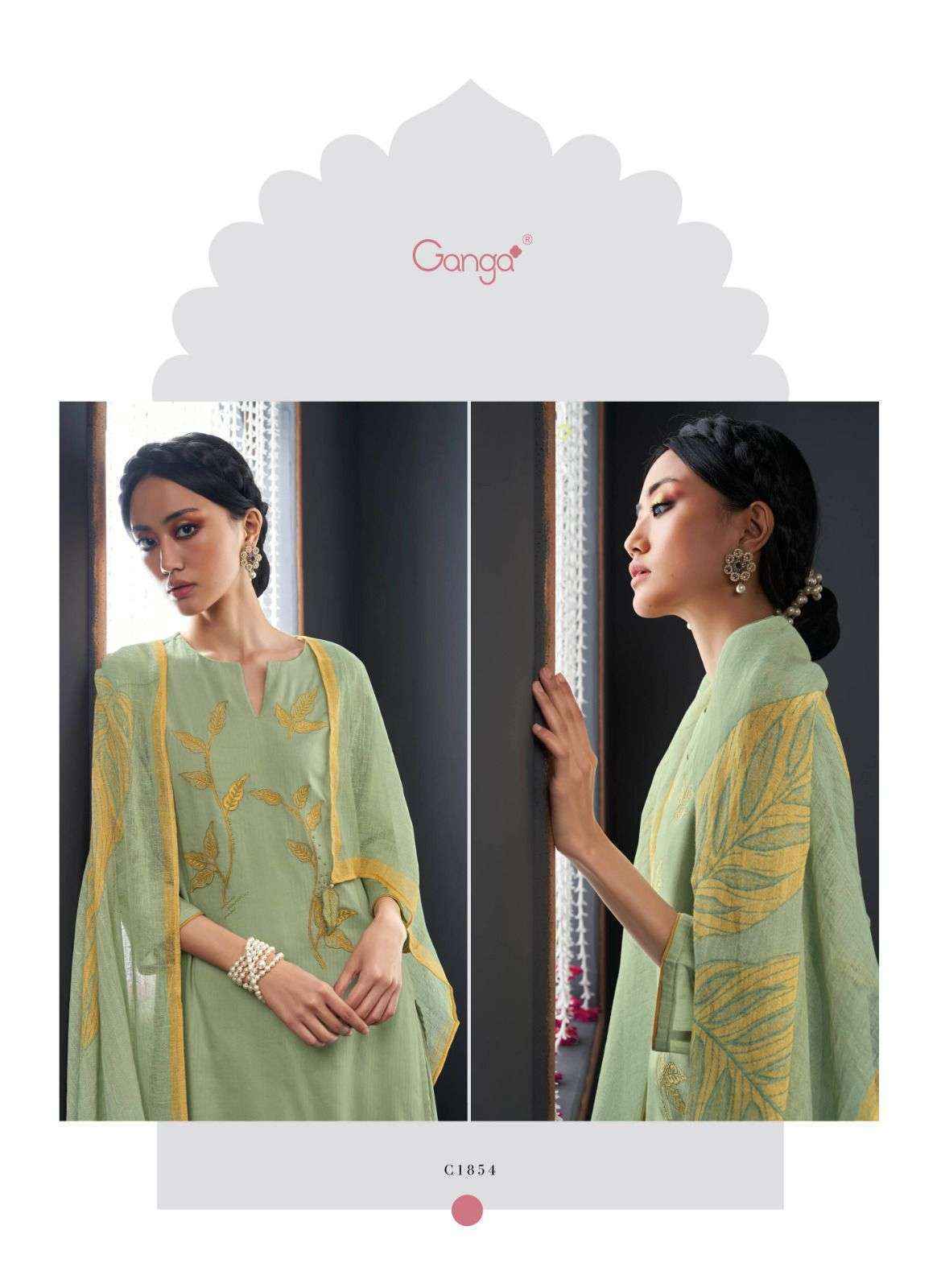 Ganga Fashion Nadine Cotton Dress Material 4 Pc Catalog