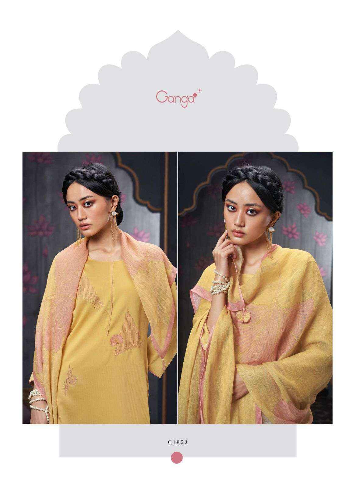 Ganga Fashion Nadine Cotton Dress Material 4 Pc Catalog