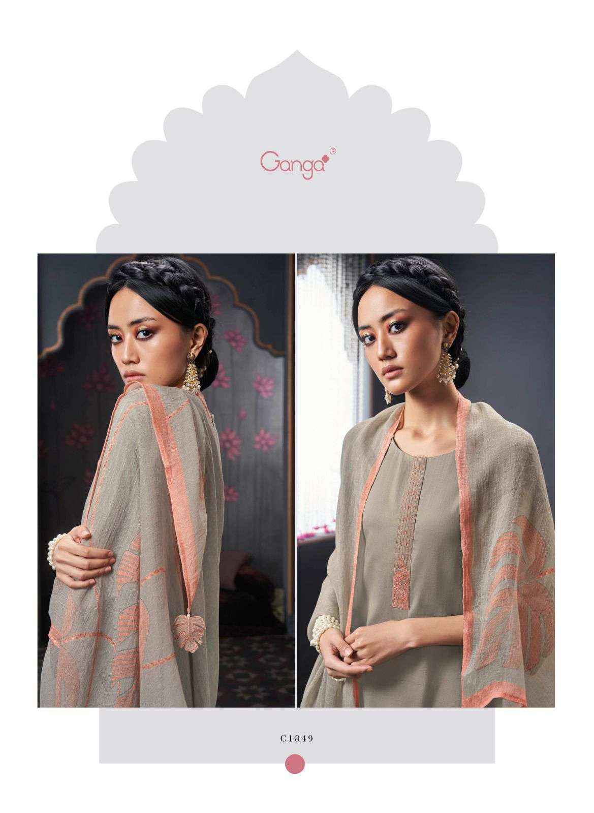 Ganga Fashion Nadine Cotton Dress Material 4 Pc Catalog