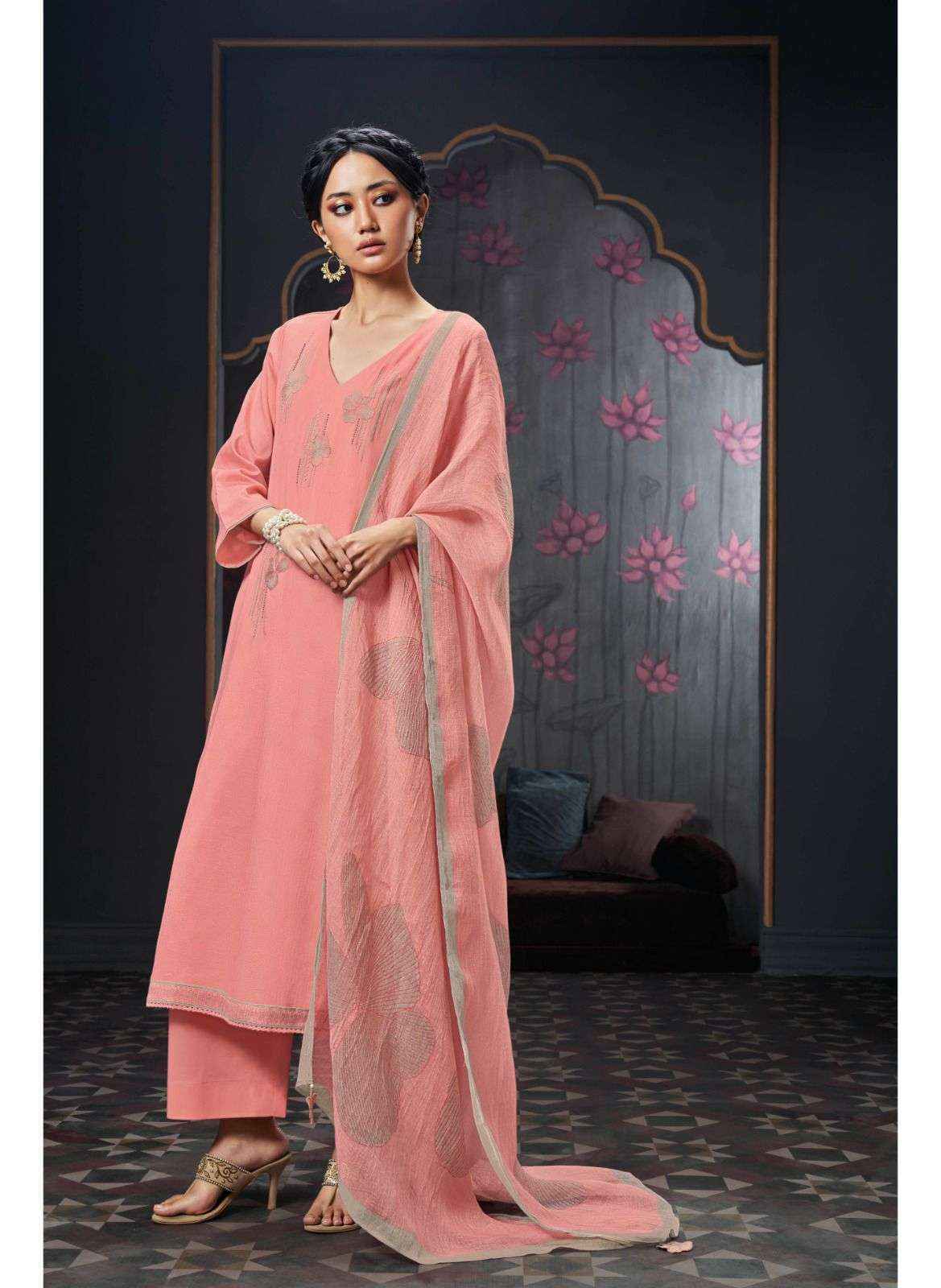 Ganga Fashion Nadine Cotton Dress Material 4 Pc Catalog