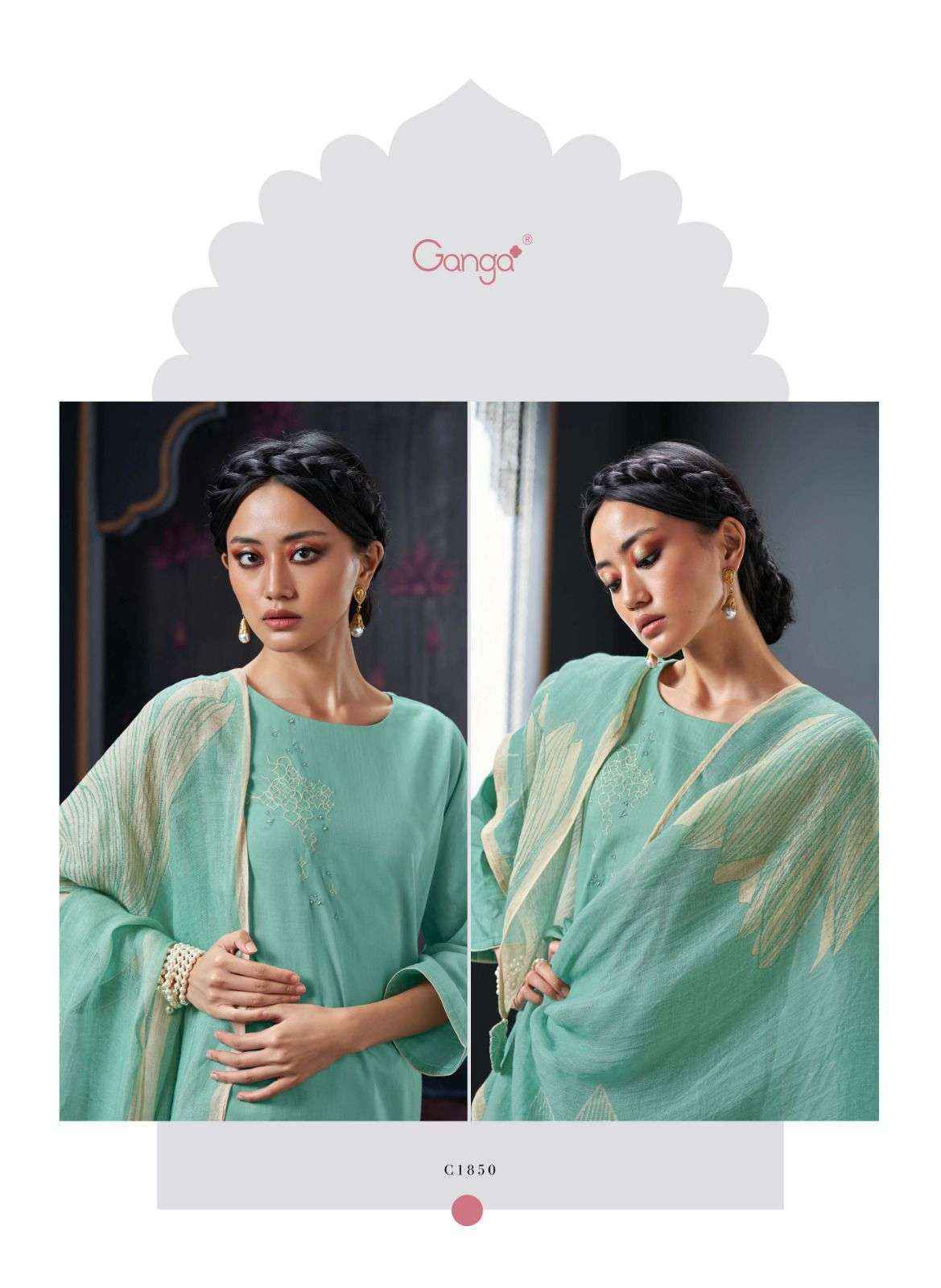 Ganga Fashion Nadine Cotton Dress Material 4 Pc Catalog