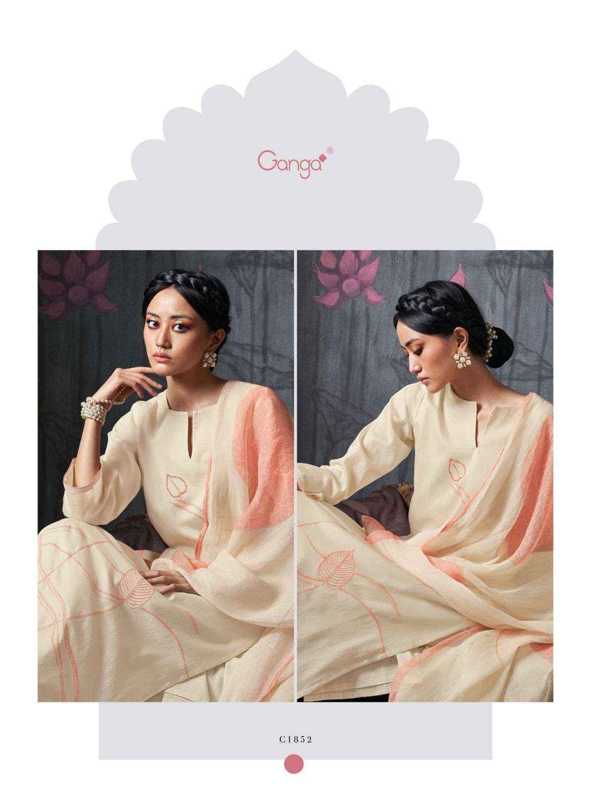 Ganga Fashion Nadine Cotton Dress Material 4 Pc Catalog