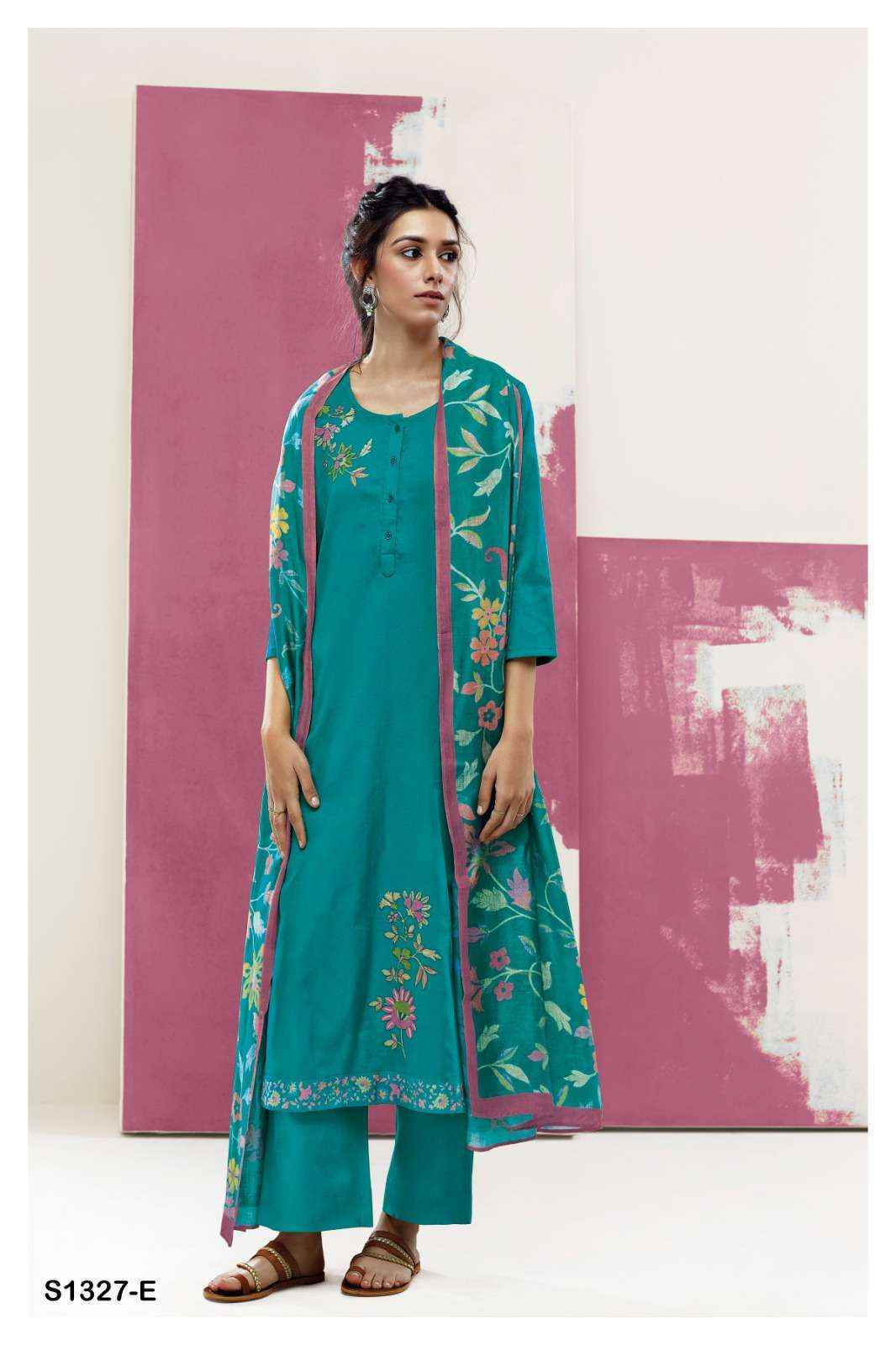 Ganga Ishana 1327 Cotton Dress Material 5 pcs catalog