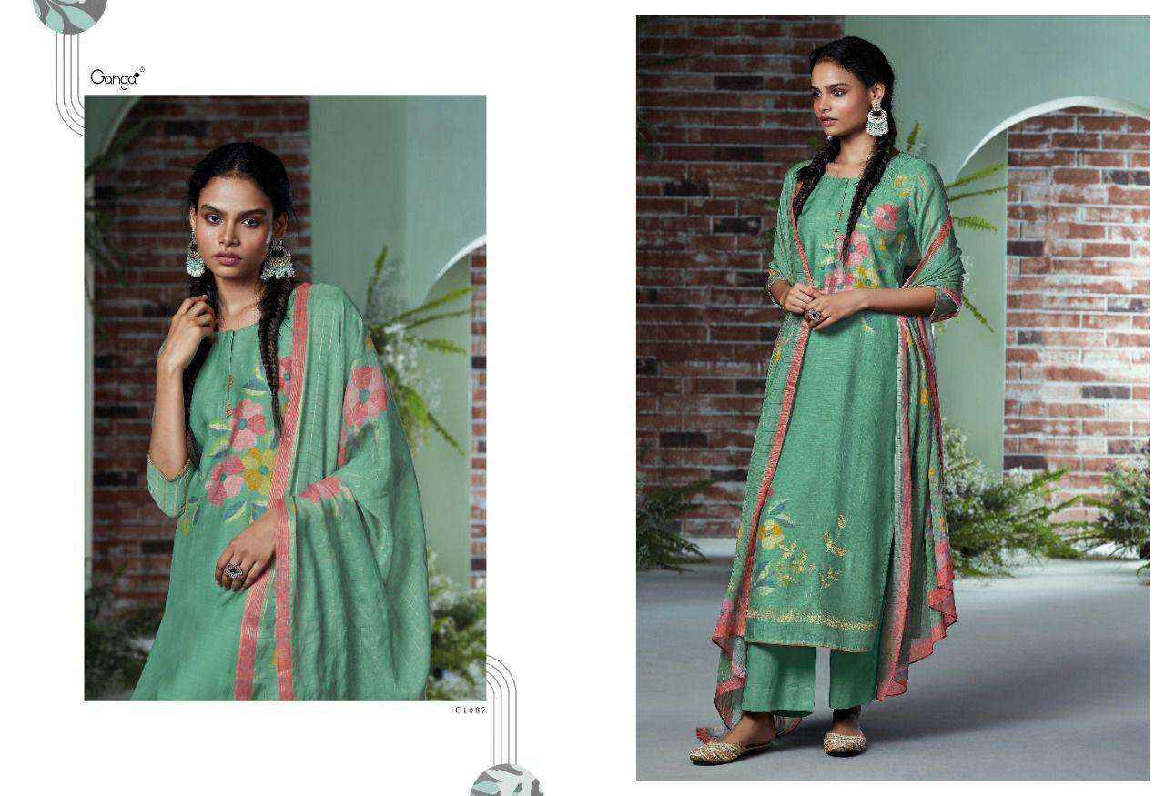 Ganga Lipsa Premium Bemberg Silk Dress Material 4 Pc Catalog